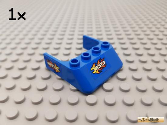 LEGO 1Stk Windschutzscheibe / Scheibe 4x4 blau beklebt 6238