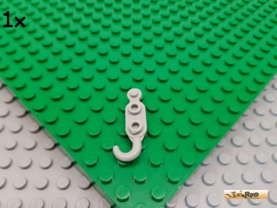 LEGO 1Stk Kranhaken / Haken Noppen beidseitig alt-hellgrau 3136