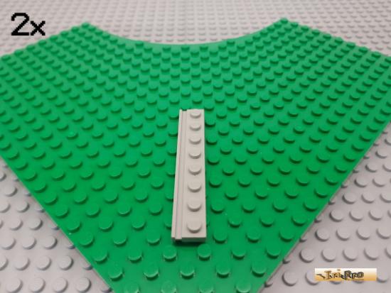 LEGO 2Stk Platte 1x8 mit Fhrungsschiene alt-hellgrau 4510