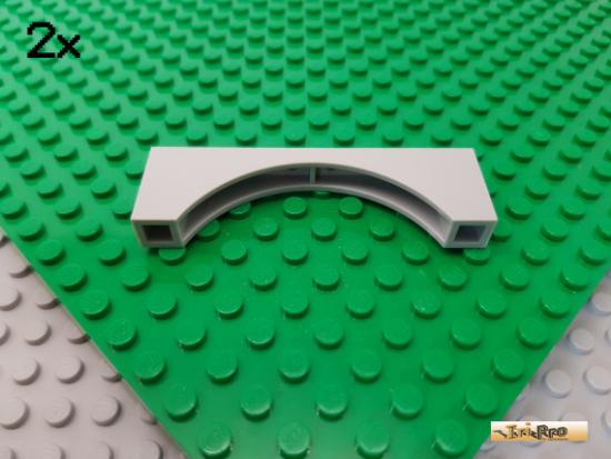 LEGO 2Stk Bogenstein Brcke 1x8x2 neu-hellgrau 3308