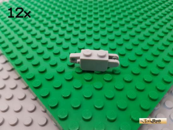 LEGO 12Stk Scharnierstein 1x2 Gelenk neu-hellgrau 30386