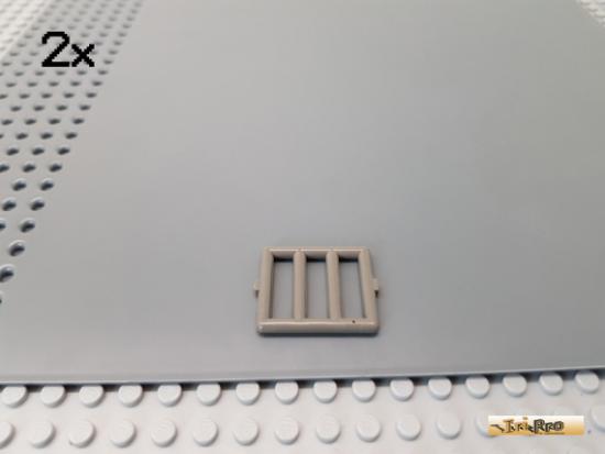 LEGO 2Stk Fenster / Gitter / Leiter 1x4x3 alt-dunkelgrau 7191