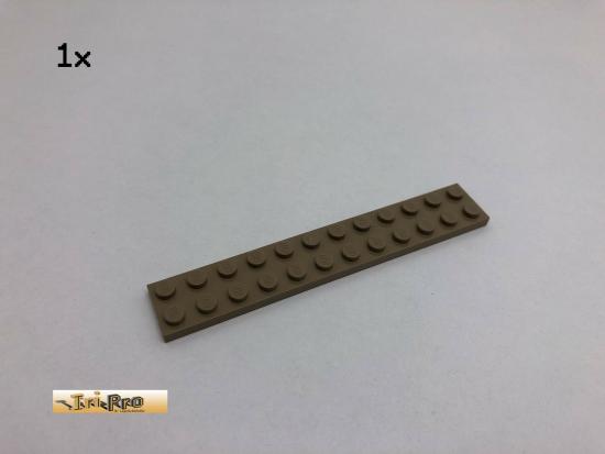 LEGO 1Stk 2x12 Platte Brick Dunkelbeige, Dark Tan 2445 2