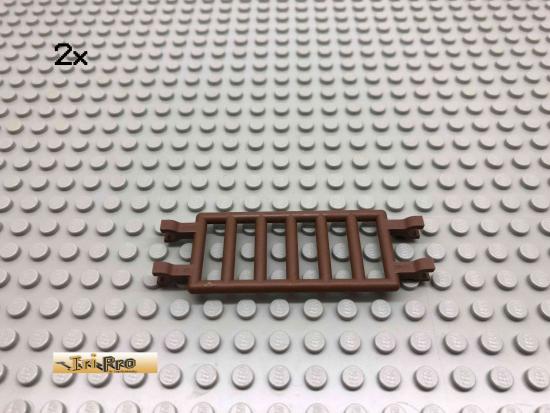 LEGO 2Stk Piraten Castle Leiter mit 4 Clips Stein Braun, Brown 3095 120