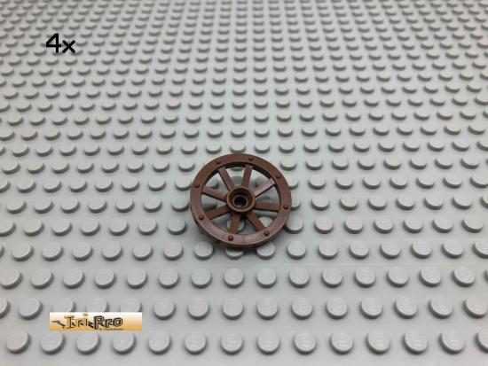 LEGO 4Stk Piraten Ritter Kutschen Rad Brick Braun, Brown 2470 99