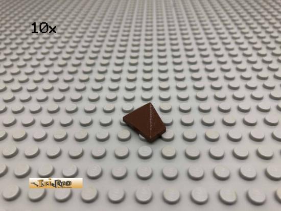 LEGO 10Stk 1x2 Dachstein Dachfirst Brick Braun, Brown 3048 80