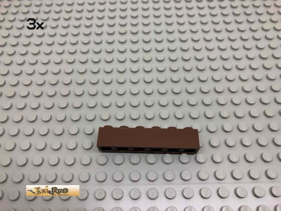 LEGO 3Stk 1x6 Basic Stein Brick Braun, Brown 3009 72