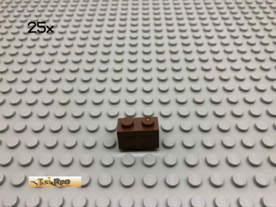 LEGO 25Stk 1x2 Basic Steine Brick Braun, Brown 3004 59