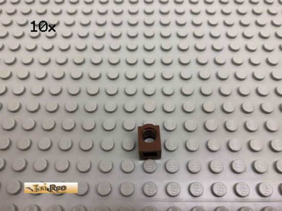 LEGO 10Stk 1x1 Lochstein Brick Braun, Brown 6541 56