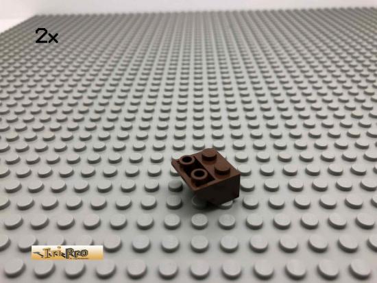 LEGO 2Stk 2x2 45 Dach Schrg Stein negativ Brick Braun, Brown 3660 54