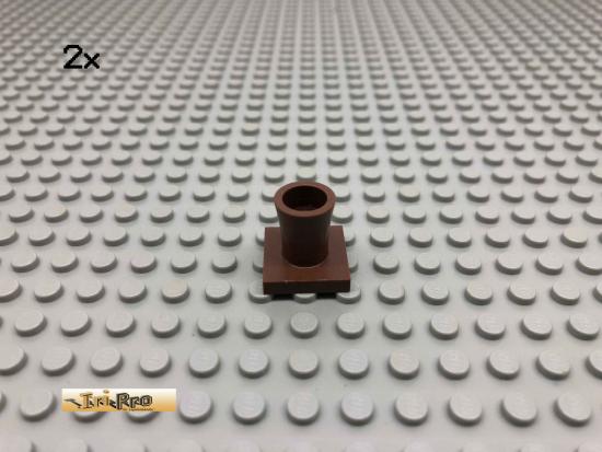 LEGO 2Stk System Palmen Stamm Fuss Brick Braun, Brown 2563 48