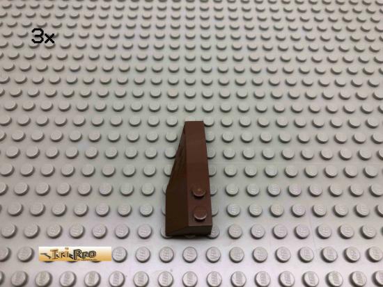 LEGO 3Stk 6x2 Keil Kotflgel Brick Braun, Brown 41748 42