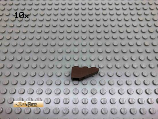 LEGO 10Stk 1x3 33 Dachstein negativ Brick Braun, Brown 4287 36