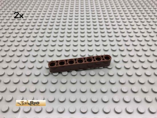 LEGO 2Stk Technic Liftarm 7 Lcher Brick Braun, Brown 32524 18