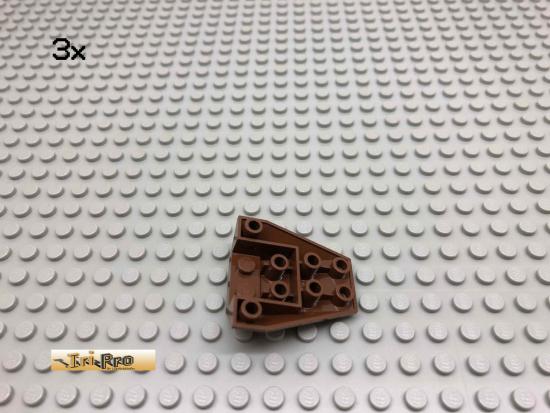 LEGO 3Stk Flgel negativ Brick Braun, Brown 4855 17