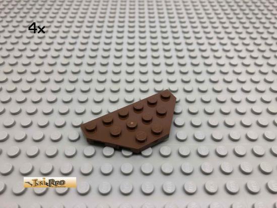 LEGO 4Stk 3x6 Flgelplatte flach Brick Braun, Brown 2419 6