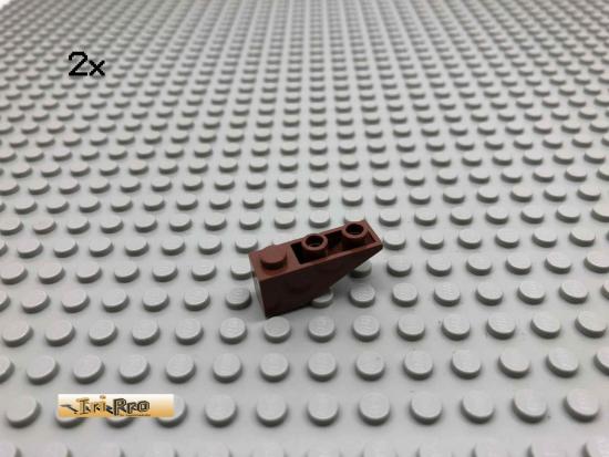 LEGO 2Stk 1x3 33 Dachsteine negativ Brick Rotbraun, Reddish Brown 4287 98