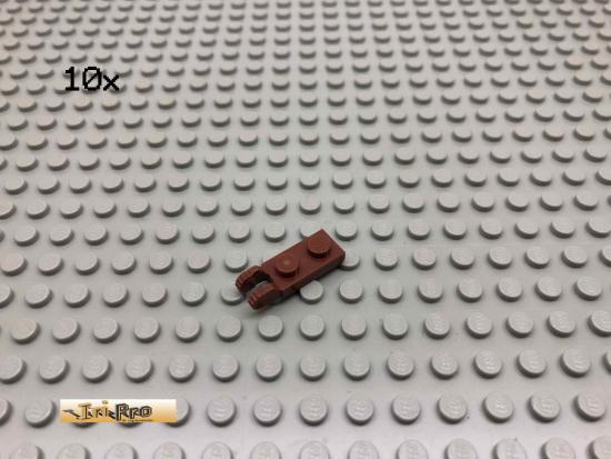 LEGO 10Stk 1x2 Raster Gelenk Scharnier Brick Rotbraun, Reddish Brown 44302 95