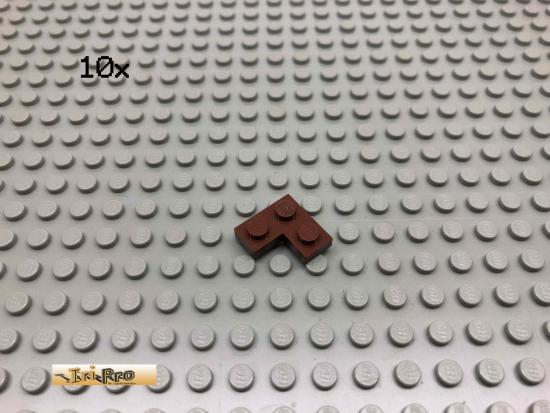 LEGO 10Stk 2x2 Platte Ecke Brick Rotbraun, Reddish Brown 2420 74