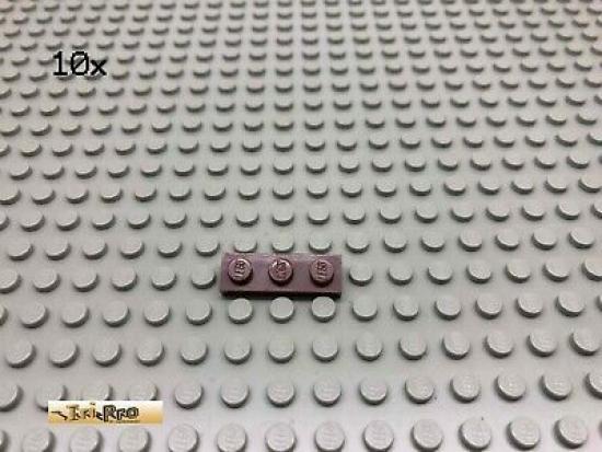 LEGO 10Stk 1x3 Platte Basic Brick Rotbraun, Reddish Brown 3623 69