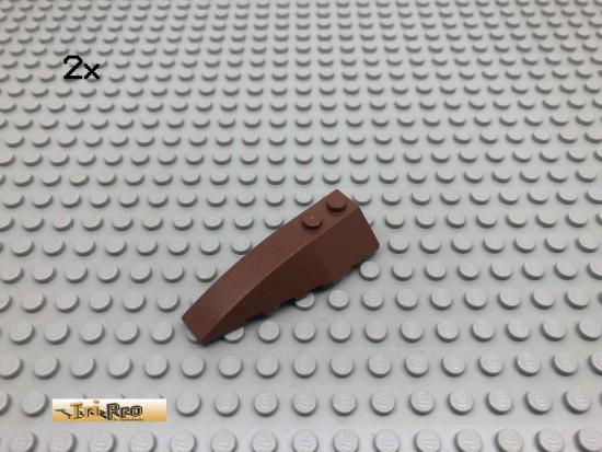 LEGO 2Stk 6x2 Keilstein Keil Kotflgel Brick Rotbraun, Reddish Brown 41748 59