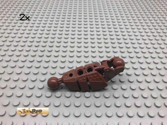 LEGO 2Stk Bionicle Piraka Bein Brick Rotbraun, Reddish Brown 53574 35