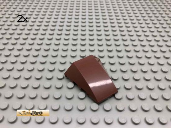 LEGO 2Stk 4x4 Keilstein Brick Rotbraun, Reddish Brown 47753 16