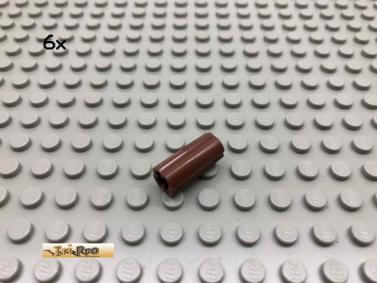 LEGO 6Stk Technic Verbinder Kreuzachse Brick Rotbraun, Reddish Brown 6538 9