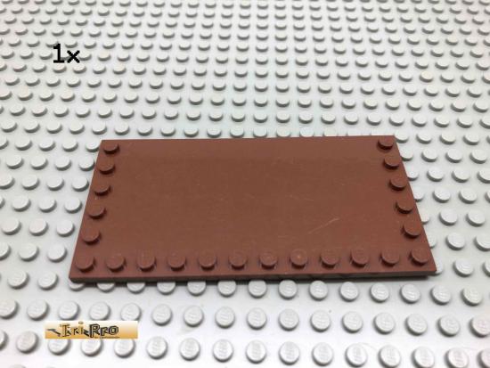 LEGO 1Stk 6x12 Fliese mit Randnoppen Brick Rotbraun, Reddish Brown 6178 5