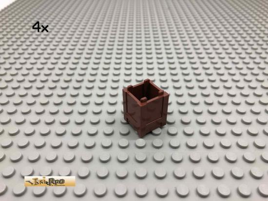 LEGO 4Stk 2x2x2 Container Box Brick Rotbraun, Reddish Brown 61780 190