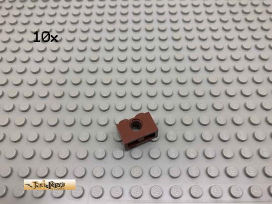 LEGO 10Stk 1x2 Technic Lochstein Brick Rotbraun, Reddish Brown 3700 178