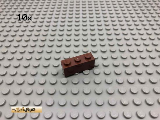 LEGO 10Stk 1x3 Basic Stein Brick Rotbraun, Reddish Brown 3622 149