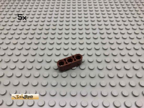 LEGO 5Stk 1x3 Technic Liftarm Brick Rotbraun, Reddish Brown 41482 32523 144