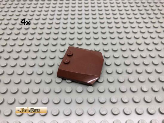 LEGO 2Stk 4x4 Motorhaube Dach Brick Rotbraun, Reddish Brown 45677 143