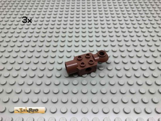 LEGO 3Stk 2x2 Rotation Gelenk Brick Rotbraun, Reddish Brown 47452 140