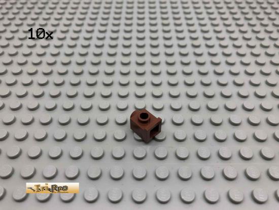 LEGO 10Stk 1x1Stein mit 1 Noppe seitlich  Brick Rotbraun,Reddish Brown 4070 138