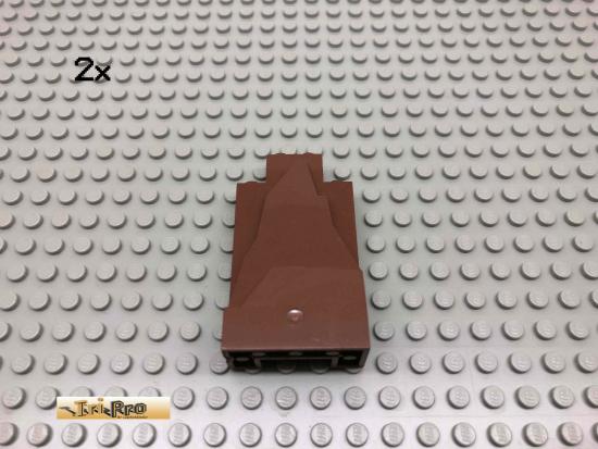 LEGO 2Stk 2x4x6 Rock Panel Brick Rotbraun, Reddish Brown 47847 127