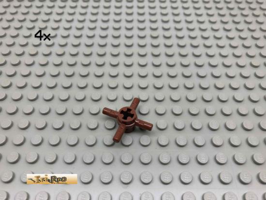 LEGO 4Stk Kreuzrad Drehkreuz Brick Rotbraun, Reddish Brown 48723 7036 122