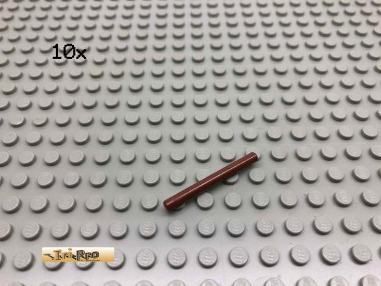 LEGO 10Stk Stab Rohr 4 L Brick Rotbraun, Reddish Brown 30374 118