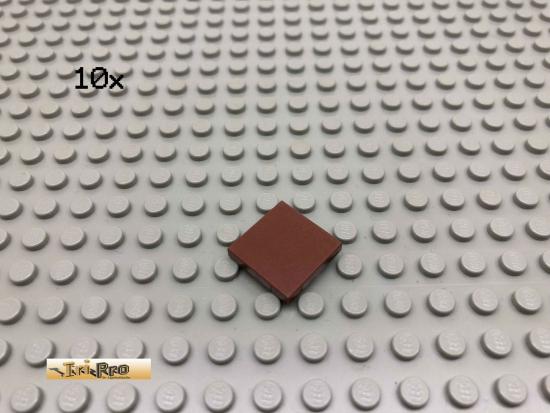 LEGO 10Stk 2x2 Fliesen Brick Rotbraun, Reddish Brown 3068 117