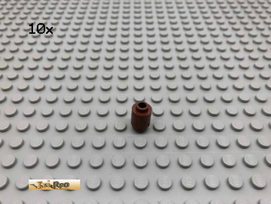 LEGO 10Stk 1x1x1 Rundstein Brick Rotbraun, Reddish Brown 3026 115