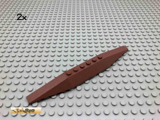 LEGO 2Stk 2x16 Flgel Keil Steine Brick Rotbraun, Reddish Brown 30382 110