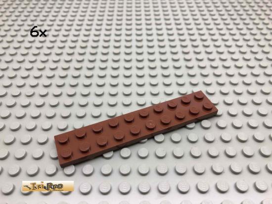 LEGO 6Stk 2x10 Platte Brick Rotbraun, Reddish Brown 3832 106