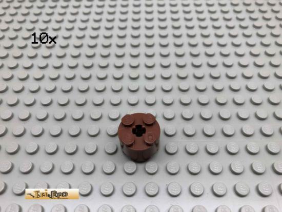 LEGO 10Stk 2x2 Rundstein Rotbraun, Reddish Brown 6143 219