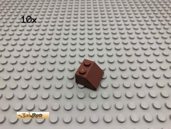 LEGO 10Stk 2x2 45 Schrgstein Dachstein Brick Rotbraun, Reddish Brown 3039 205