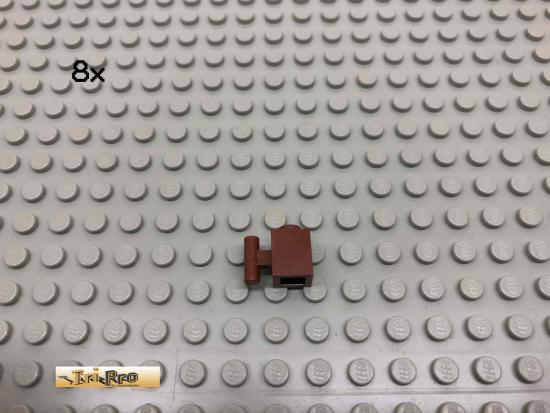 LEGO 8Stk 1x1 Stein mit Griff Brick Rotbraun, Reddish Brown 2921 201