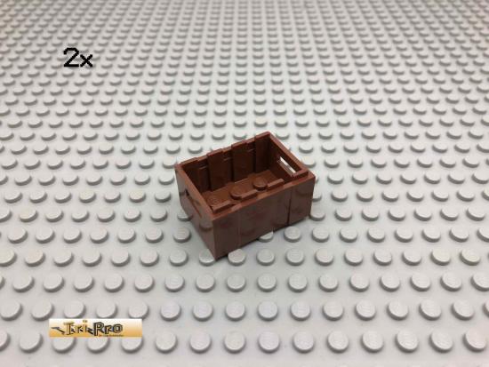 LEGO 2Stk 3x4 Stapel Kiste Brick Rotbraun, Reddish Brown 30150 200