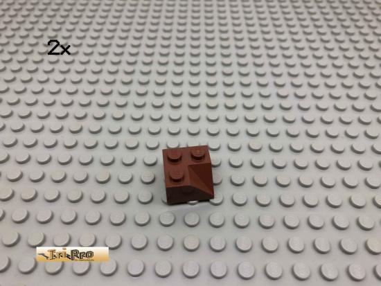 LEGO 2Stk 2x2 45 Dachinnenecke Brick Rotbraun, Reddish Brown 3046 198