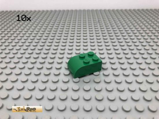 LEGO 10Stk 2x3 Dachstein abgerundet Grn, Green 6215 14