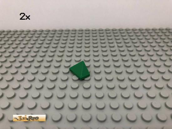 LEGO 2Stk 1x2 45 Dachsteine Grn, Green 3048 101